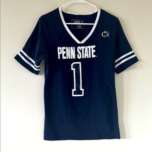 Penn State #1 Sequin Women's V-neck T- Shirt Size XL Excellent! Sparkle! Dazzle!